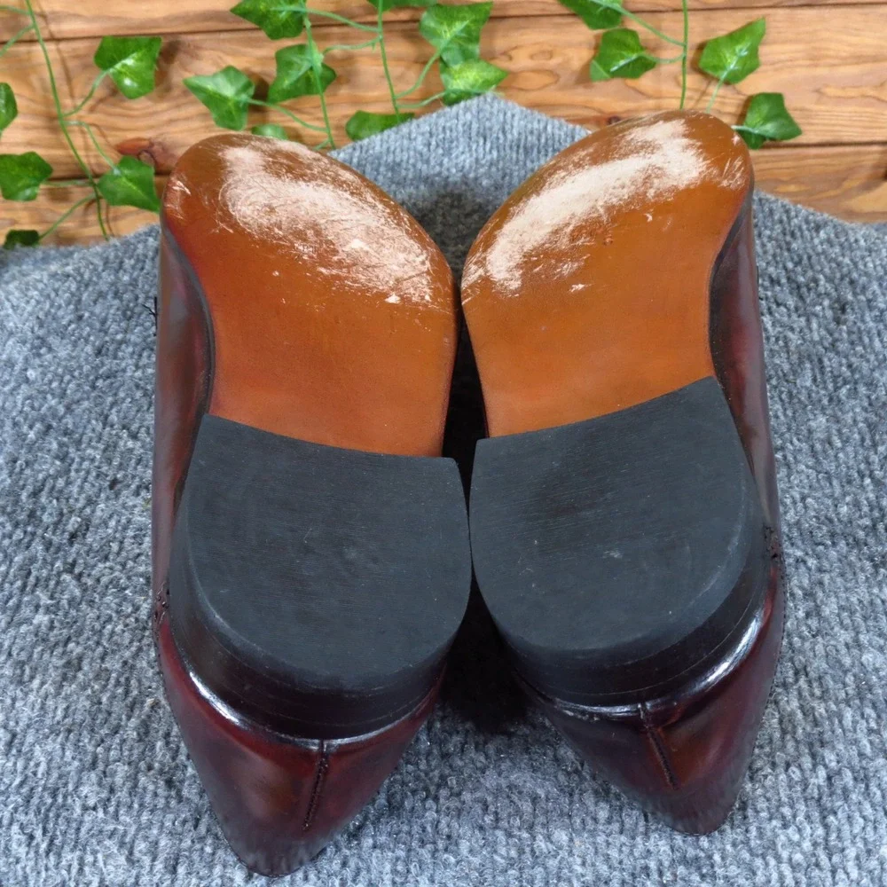 Bostonian Prime‎ Men Casual Kiltie Tassel Loafer 9.5 Dress Burgundy Leather